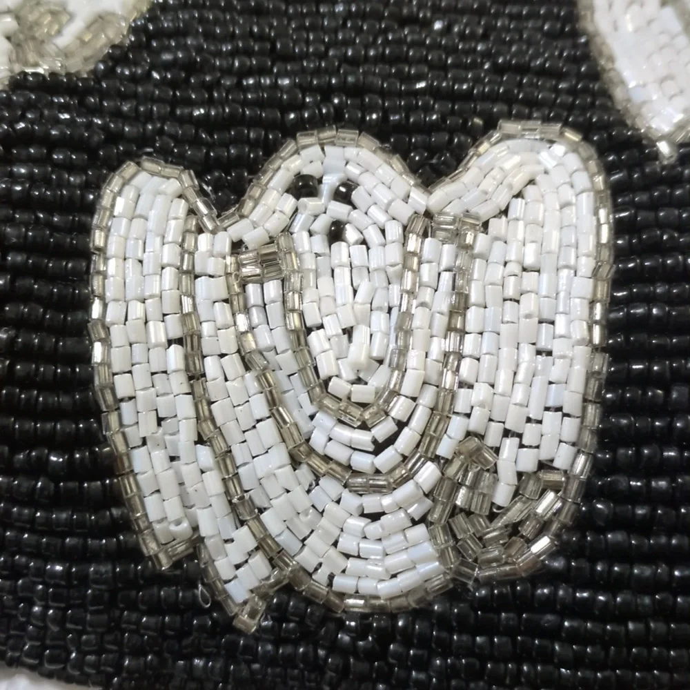 Spooky Ghost Beaded Halloween Pillow